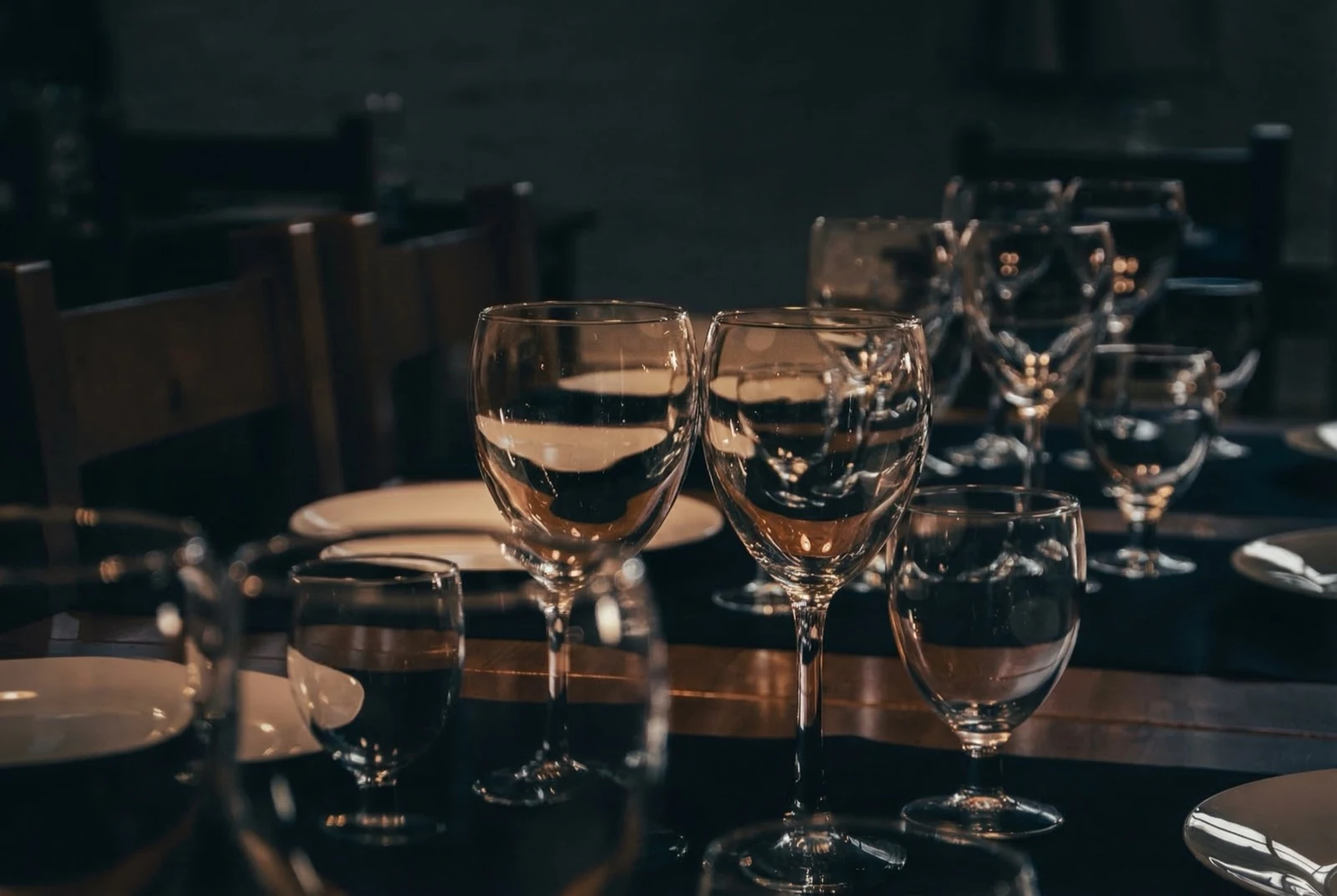 Copas de vino en el restaurante Son Colom