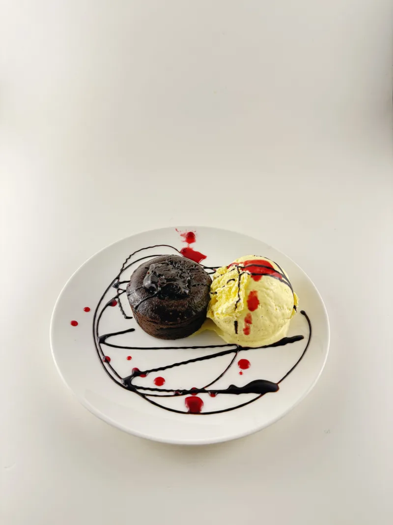 Coulant de chocolate con helado