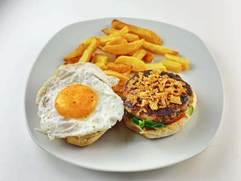 Hamburguesa amb patates
